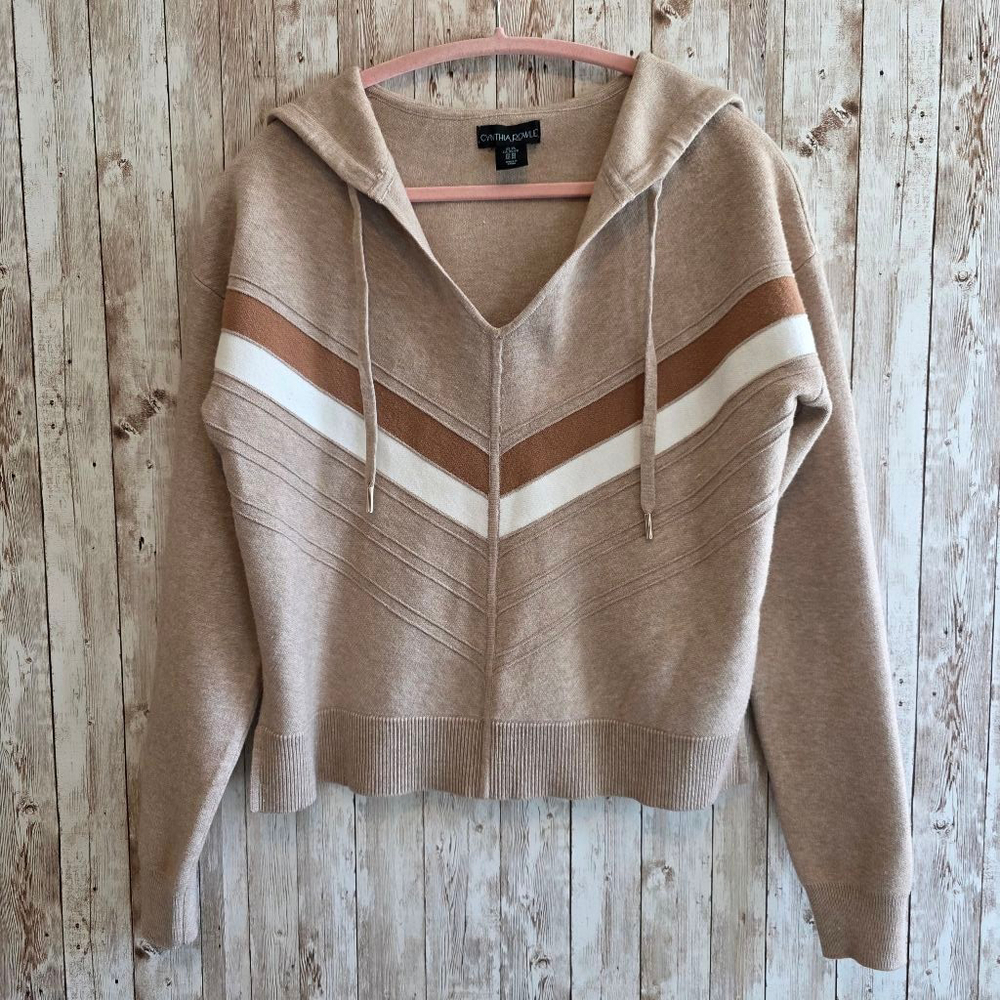 Women's Cynthia Rowley XS Beige Hoodie - Picture 2 of 10